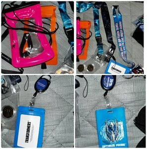 3 Universal studios pass holders and 2 water proof phone covers